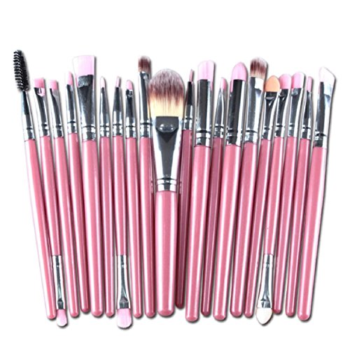 Make Up Brush, FEITONG 20pcs/set Makeup Brush Set tools Make-up Toiletry Kit Wool Make Up Brush Set (Pink)
