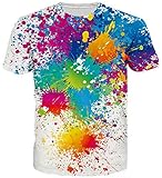 camisetas 3d animales Los gráficos en 3D en la camisa son excelentes, hermosos, con colores vibrantes, gráficos en la parte delantera y trasera, sin decoloración, agrietamiento, pelado