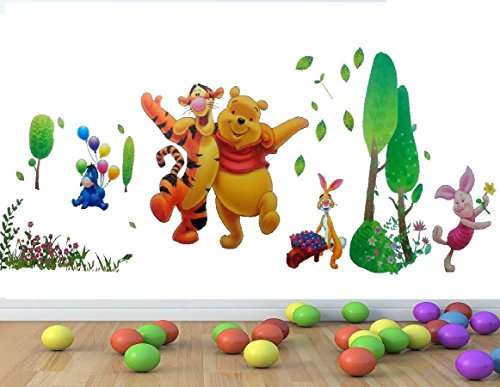 Zuolanyoulan Winnie the Pooh Muster Wandsticker Kinder Schlafzimmer Wandtattoos Wohnzimmer Fensterglas Dekorativen Entfernbare Wandaufkleber Raum Dekor Wall Sticker - 2