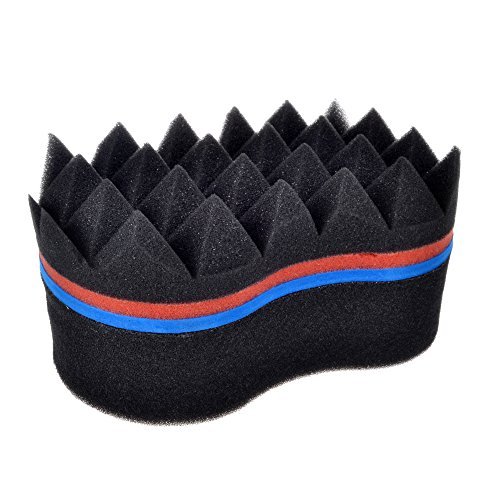 New Pyramid Design Double Side Two in One Magic Twist Hair Sponge Afro Braid Style Dreadlock Coils Sponge Brush