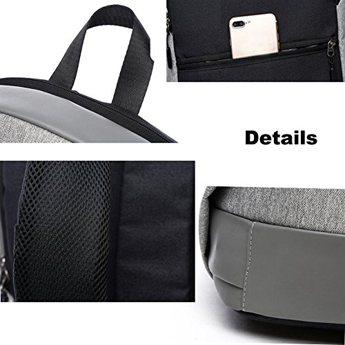 Valleycomfy Einfach Neuen Laptop Rucksack (bis 39,6 Cm) Leinwand Notebook Tasche Für Freizeit/Business/Travel/Studenten Hiptop Staubbeutel Schwarz - 4