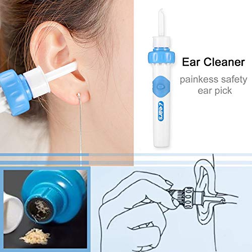 Preisvergleich Produktbild Elektrisches Earwax Removal Kit, Elektro-Vakuum-Ear Reiniger, Automatische elektrische Ohrreiniger Ohr-Pick Easy Earwax Removal Soft Cleaner Prevent Ear-Pick Clean Tools Set (2 Stk)