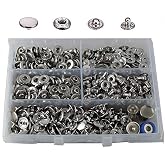İşkur makina 200 Set Metal Nikel Paslanmaz 15 MM &Ccedil;ıt &Ccedil;ıt D&uuml;ğme ve &Ccedil;akım Kalıbı