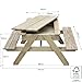 Children's Picnic Table Sandpit Wooden kid's 4 seater garden bench set - fsc 100%