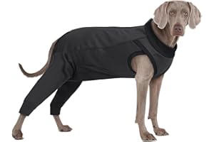 PUMYPOREITY Leckschutz Hund Hinterbein, Hundebandage Hinterbeine Hunde Op Body Hündin Ellbogenschutz Hund Hinterbeine Ellenbogenbandage Hund Leckschutz(Grau, 2XL)
