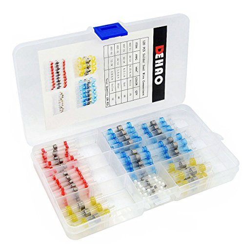 Preisvergleich Produktbild DEHAO 120pcs Lötverbinder Set Schrumpfverbinder Stoßverbinder Quetschverbinder Kabelverbinder