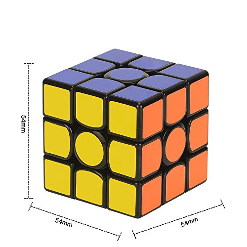 Roxenda Gan 356S V2 (Lite) 3x3 Smooth Magic Cube Ganspuzzle Speed Cube Puzzles Black with Cube Stand and Bag