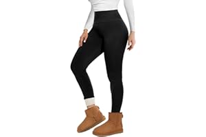 TNNZEET Fleece Lined Leggings Women UK High Waisted Thermal Pants Womens in Winter