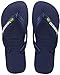 Kids Havaianas Flip Flops Brasil Logo - Children's Flip Flops,NAVY BLUE,12 CHILD  UK (31/32 EU) (29/30 BR)