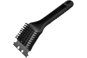 Multistore 2002 Dangerous Rill 2 in 1 spazzola per grill spazzola con impugnatura in plastica, setole in ottone e metallo raschietto per pulizia barbecue 21 x 7 x 5 cm