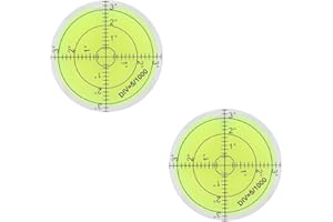 HILITAND 2 sztuki okrągłych libelek poziomujących ze skalą, średnica 60 mm, profesjonalne i niezawodne narzędzie pomiarowe do wag platformy kamery