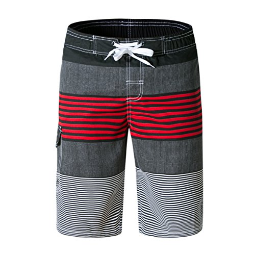 LSYSAG Men Striped Board Shorts Quick Dry with Pockets Swim Trunks Summer  Fashion Beach Shorts Swimwear