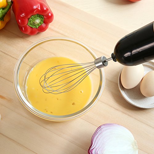 Excelvan 3-in-1 600W Stabmixer mit Zubehör Set–Edelstahl-Mixfuß, Schneebesen, 500ml Universalzerkleinerer, 600ml Messbecher. 2 Geschwindigkeitsstufen schwarz - 6