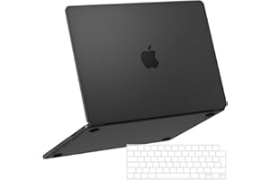 NPUOLS Etui do MacBook Pro 14 cali 2024-2021 M4 M3 M2 M1 Pro Max A3112 A3401 A3185 A2992 A2918 A2779 A2442, powrót do oryginalnego koloru Mac, Case i osłona klawiatury UE, matowy kosmiczny czarny