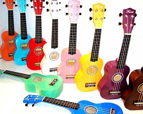 Ferris Soprano Ukulele With Case 9 Colour Options (Pink)