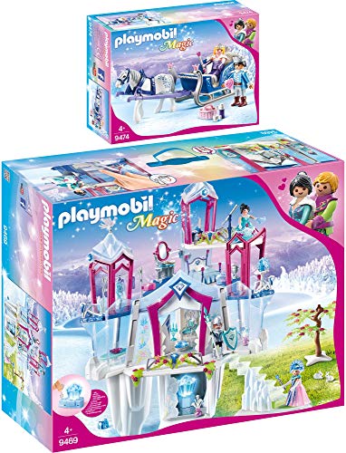 Preisvergleich Produktbild PLAYMOBIL® Magic 2er Set 9469 9474 Funkelnder Kristallpalast + Schlitten mit Königspaar
