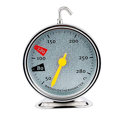 Kife Tipo de indicador de termómetro de Horno de Acero Inoxidable para Hornear a Alta Temperatura Las Herramientas comunes se Pueden Colgar Planas