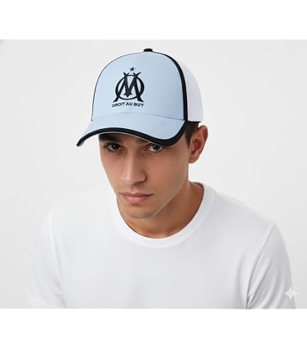 Berretto Ufficiale Olympique De Marseille (OM) Per Fan: Cappellino Regolabile In Poliestere Con Logo Ricamato - Unisex Adulto - 2