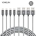 Price comparison product image Micro USB Cable, [3FT-4Pack] Nylon Braided Tangle-Free Micro USB Charging Cable Charge Cord for Android, Samsung, HTC, Nokia, Sony, Nexus, LG and More-[Grey]