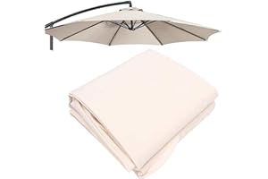 KDHKDFN Toile De Rechange Pour Parasol Déporté, Toile De Parasol Ronde 3m 8 Baleines Toile De Remplacement