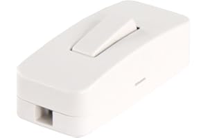 MC POWER ETT przełącznik sznurkowy, biały, 250 V/2 A