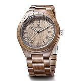 ♛NATURAL HECHO A MANO: Este reloj para hombre vintage se ve sin esfuerzo clásico y suave con líneas limpias; Exquisita artesanía, cada pieza de madera es lijada y pulida para obtener un acabado liso y duradero; Todo de madera, es más que un reloj ya que está muy de moda con valor de apreciación y colección
