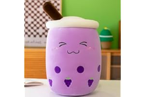 HENGBIRD Bubble Tea Pluszowa poduszka przytulanka, miękka zabawka Boba Tea 25 cm, pluszowa filiżanka, herbata z mlekiem, dla dzieci, na Boże Narodzenie, urodziny (E)