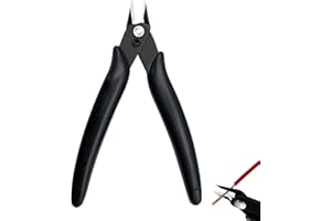 OYKRUEATS Szczypce boczne, małe szczypce do cięcia drutu, czarne, mini szczypce do produkcji biżuterii, szczypce równoległe, szczypce do biżuterii, szczypce do drutu do instalacji elektrycznej