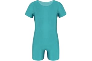 Alvivi Kinder Mädchen Ballettanzug Einhörner/Leopard Turnanzug Gymnastikanzug Langarm Tanzbody Overall Sport Training Wettkampf