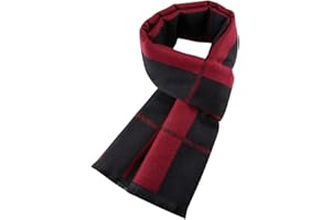 JFAN Hombre Bufanda Cálida de Otoño e Invierno Bufanda del Tartán Moda y Elegante Suave Larga Clásico Scarf Cozy Casual Cálida Bufanda de Cachemira