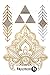 Beautiful Metallic Temporary Tattoo Set - Henna Style Set 3 (5 sheets) by ReignBeau B