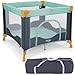 Produktbild Froggy® Reisebett TROPICAL Babybett Laufstall mit Schlafunterlage, Matratze, praktische Transporttasche, kompakt 94 x 94 x 76 cm