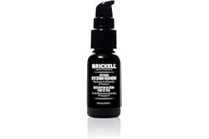 BRICKELL MEN'S PRODUCTS Brickell Men's Restoring Eye Serum Treatment for Men, Natural and Organic Eye Serum to Firm Wrinkles, Reduce Dark Circles, and Promote Youthful Skin 19 ml, Unscented