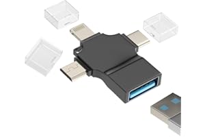 ZOYUZAN OTG Adapter USB-A to Lightning Micro USB Type C Converter(3in1) Compatible for Samsung for iPhone 15 14 13 12 Pro Max Plus for iPad Air Mini 6 Android Thunderbolt Mouse Keyboard Flash Drive CD-uk