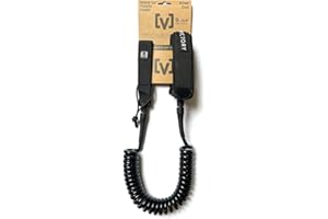 VICTORY V Victory Premium Stand Up Paddle Sup Coil Leash 9'0, 8mm Genou (Genou), uréthane 8mm, Double Pivot, régulier, Double Rail détachable, émerillons en Acier Inoxydable, Poche à clés en néoprène