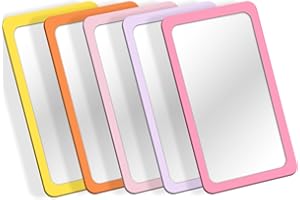 yisncka Kleine Spiegel für Kinder, unzerbrechlich, bruchsicher, 15,2 x 10,2 cm, runde Ecken, quadratisch, ungebrochen, Spiegel für Schule, Klassenzimmer, Badezimmer, DIY Handwerk (Süßigkeiten)