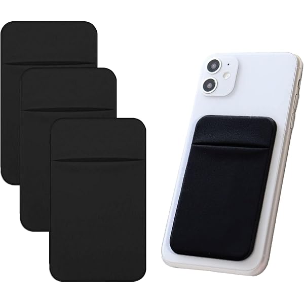 MyGadget Cartera con 1 Bolsillo para Funda Móvil - Tarjetero Adhesivo para Smartphone - Porta Tarjetas de Crédito con Bloqueo RFID - Card Holder - Rosa Oro