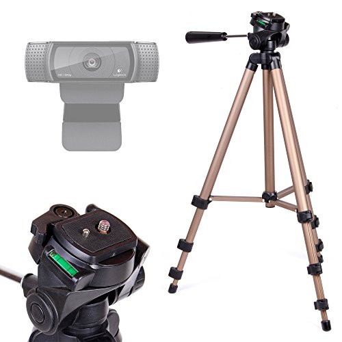 DURAGADGET Trépied Professionnel pour Logitech HD Pro C920, C922 Pro Stream Webcam Full HD 1080p & C170, PAPALOOK PA452 Pro - Extensible