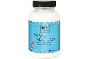 KREUL 79415 - Vernis acrylique mat Pot en verre de 275 ml Vernis de finition et de protection transparent à base d’eau pour objets peints