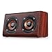 Produktbild CQL Drahtlose Bluetooth-Speaker, Retro Wooden Portable Dual Drive Outdoor Home Super Bass Stereo Surround, 1500mAh Play 8 Hours,Brown