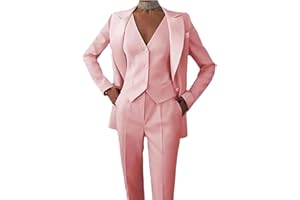 Leader of the Beauty Damski 3-częściowy garnitur biurowy damski marynarka kamizelka spodnie garnitur biznesowy spodnie na co dzień garnitur