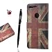Produktbild Google Pixel XL Hülle, Alfort 3 in 1 Schutzhülle Leder Hülle Flip Wallet Fashion Design Dual Use Falten Premium PU Leder Tasche Case Cover Folio Mappen Kasten Abdeckung für MT Google Pixel XL 5.5" Smartphone Funktion Unterstützte Telefone mit Britische Flagge ( Farbe ) + Netter Staub Stecker + Alfort Schwarz Stylus Pen