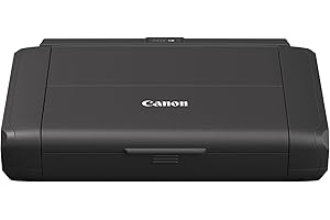 Canon Pixma TR150 Impresora Portátil, Incluye Batería, Sistema de Inyección de Tinta, Impresión A4, WiFi, Inalámbrica, Sin Bordes, A4, Impresión de Alta Velocidad, Negro