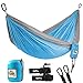 Price comparison product image Portable Camping Single & Double Hammock - Wolfyok Lightweight Portable Nylon Hammock with Parachute Nylon Ropes and Solid Carabiners for Backpacking, Camping, Travel, Beach, Yard