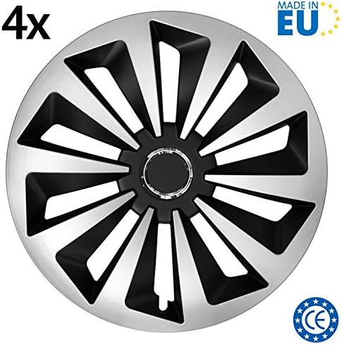 Set of 4 wheel covers FOX RING MIX, black/silver (16")