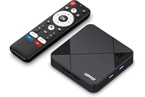 LEFFOT Android TV Box, RK3518 4K Ultra HD Smart TV-Box Android 14, 2GB RAM + 16GB ROM, Soporte HDR10, Remoto de Voz, 2.4G y 5G WiFi 6, Ethernet 100M, BT 5.4, USB 3.0, RK3518 Quad Core A53