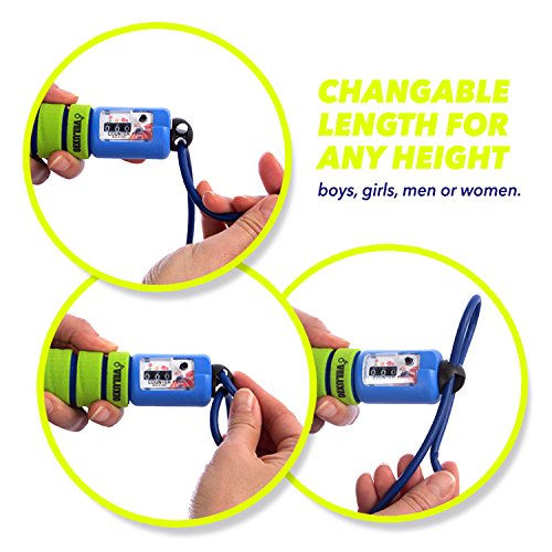 Springseil für Kinder und Profis: Box, Crossfit, mit digitalem Zähler. - 5