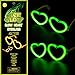 Price comparison product image Glow Heart Glasses Light Up Toy Party Favors Eyeglasses with Glowing Sticks Multiple Colors