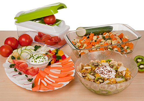 Genius 33975 Nicer Dicer Plus, Multischneider, 14 teiliges Set, grün - 2