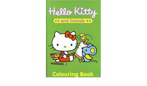 Green Hello Kitty Friends Colouring Book Amazon Co Uk Toys Games